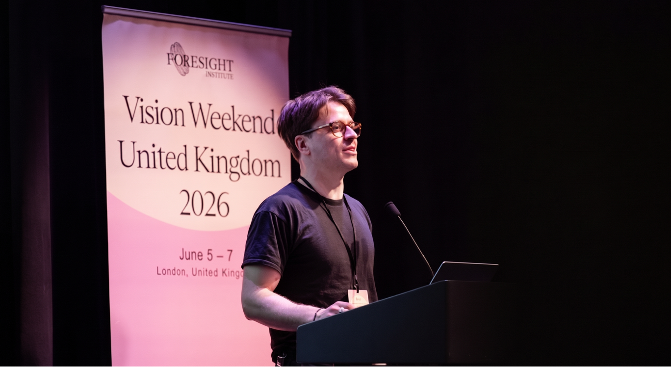 Samuel Nellessen speaking at Foresight Vision Weekend UK 2026.